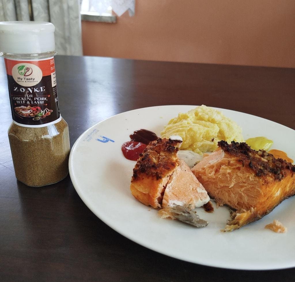 Zonke Spices 3 air fry your salmon fish with zonke spices